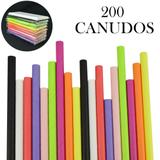 Canudos de Papel Biodegradável Coloridos 200 Unidades CBRN10837 - Commerce brasil