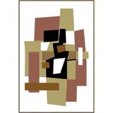 Canvas com Moldura Dourada Tela Abstrata Arte Moderna 120x180cm - Decore pronto