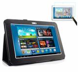 Capa Agenda Magnética Para Tablet Samsung Galaxy Note 10.1" GT-N8000 / N8010 / N8020 + Película de Vidro - Lka