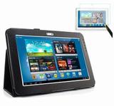 Capa Agenda Magnética Para Tablet Samsung Galaxy Tab2 10.1" GT-P5100 / P5110 / P5113 + Película de Vidro - Lka