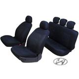 Capa Banco Tecido Automotivo Preto Universal Hyundai HB20 HB20s HB20X - Garagem12