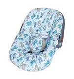Capa Bebê Conforto em Malha Ursinhos Azul - I9 baby