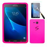 Capa Borracha Silicone Para Tablet Samsung Galaxy Tab3 7" T110 / T111 / T113 / T116 + Película de Vidro - Lka