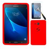 Capa Borracha Silicone Para Tablet Samsung Galaxy Tab3 7" T110 / T111 / T113 / T116 + Película de Vidro - Lka