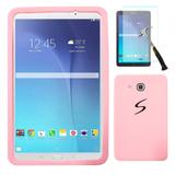 Capa Borracha Silicone Tablet Samsung Galaxy Tab E 9.6" SM-T560 / T561 / P560 / P561 + Película de Vidro - Lka