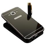 Capa Capinha Case Bumper Espelhada Samsung Galaxy J7 J700 2015 Preta - Planeta case