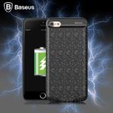 Capa Carregadora Para Iphone 6 / Iphone 6S Baseus Plaid 5000Mah - Preto