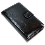 Capa carteira couro 8 cartoes verniz preto samsung a30 a305 - Cellway