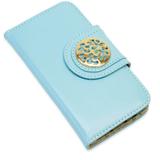 Capa carteira couro johari azul bebe iphone xs max 6.5 - Cellway
