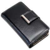 Capa carteira couro luna preto iphone x xs - Cellway