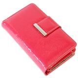 Capa carteira couro luna verniz pink iphone xs max 6.5 - Cellway