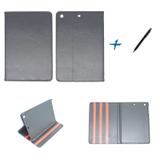 Capa/Case Couro iPad Mini 2/3 Carteira / Caneta Touch (Preto) - Skin t18