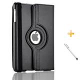 Capa/Case Couro iPad Mini 2/3 Giratória 360 / Caneta Touch (Preto) - Skin t18