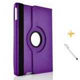 Capa/Case Couro iPad Mini 2/3 Giratória 360 / Caneta Touch (Roxo) - Bd cases