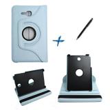 Capa Case Galaxy Tab E - 7 T113/115 Giratória 360º / Caneta Touch (Azul Claro) - Bd cases