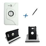 Capa Case Galaxy Tab E - 7 T113/115 Giratória 360º / Caneta Touch (Branco) - Bd cases