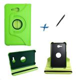 Capa Case Galaxy Tab E - 7 T113/115 Giratória 360º / Caneta Touch (Verde) - Bd cases
