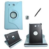 Capa Case Galaxy Tab E - 9.6 T560/561 Giratória 360 / Caneta Touch (Azul Claro) - Skin t18