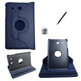 Capa Case Galaxy Tab E - 9.6 T560/561 Giratória 360 / Caneta Touch (Azul Escuro) - Bd cases