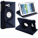 Capa Case Giratória Tablet Samsung Galaxy Tab3 T110 T111 T113 T116 Azul - Unica