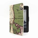 Capa Case Kindle 7ª Geração WB Auto Liga/Desliga - Ultra Leve Mapa Verde