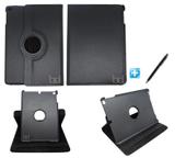 Capa Case New iPad 2017 - 9,7" Giratória / Caneta Touch (Preto) - Bd cases