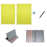 Capa Case para iPad Pro 12.9" Carteira - Design Coreano / Caneta Touch (Amarelo) - Bd cases