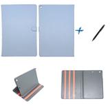 Capa Case para iPad Pro 12.9" Carteira - Design Coreano / Caneta Touch (Azul Claro) - Bd cases