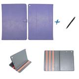 Capa Case para iPad Pro 12.9" Carteira - Design Coreano /Caneta Touch (Azul Escuro) - Bd cases