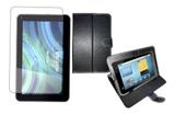 Capa Case Preto Para Tablet 7 Polegadas + Película De Vidro - Fam