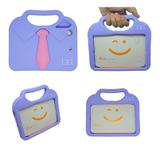 Capa Case Protetor Infantil Anti-Choque/Impacto "gravatinha" iPad Mini 2/3/4 (Lilás) - Skin t18