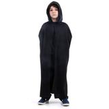 Capa com Capuz Infantil Preta - Halloween