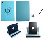 Capa/ Couro iPad Mini 4 360 / controlesTouch (Azul Claro) - Bd cases