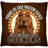 Capa de Almofada Estampa Digital Pets - Cockers A394 - Casa scarpa