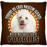 Capa de Almofada Estampa Digital Pets - Poodles A385 - Casa scarpa
