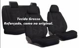 Capa de Banco Carro Tecido Grosso Reforçado Preto Fiat Mobi Uno Palio Argo e Universal - Carrhel