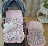 Capa de Carrinho + Bebê Conforto Floral Rosa 100% Algodão - Bruna baby