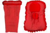 Capa de Carrinho + Capa de Bebê Conforto Poá Vermelho - Koisinhas de bebê