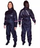 Capa de Chuva Plus Motoqueiro N Y L O N ImpermeÃvel Preta Tamanho P detalhes Rosa Feminina - Piracapas