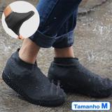 Capa de Chuva Tenis Calçado de Silicone Preto M CBRN11568 - Commerce brasil