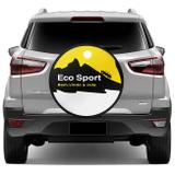 Capa De Estepe Ecosport 2003 A 2018 Bem Vindo À Vida Preto Branco E Amarelo Com Cadeado - Flash tapetes