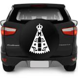 Capa De Estepe Ecosport 2003 A 2018 Nossa Senhora Preto E Branco Com Cadeado - Prime
