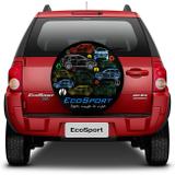 Capa de Estepe Ecosport Air Cross Crossfox Spin 2003 a 2017 Eco Color com Cadeado Aros 15 e 16 - Splody