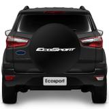 Capa de Estepe Ford Ecosport 2003 a 2017 Basic Preta com Cadeado e Cabo de Aço - Splody