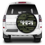 Capa de Estepe Pajero TR4 02 a 16 Camuflado Bem Vindo Preto Verde e Branco Com Cadeado - Splody