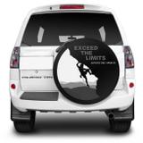 Capa de Estepe Pajero TR4 02 a 17 Grand Vitara 02 a 16 Sem Limites Preto Branco e Cinza com Cadeado - Splody