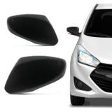 Capa de Retrovisor Hyundai HB20 Hatch Sedan 2012 a 2018 Preto com Seta Encaixe Sob Medida - Blawer