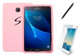 Capa de Silicone Galaxy Tab A Note 10.1 Pol modelo: P580/P585 Rosa + Pel Vidro e Can Touch - Bd cases