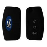 Capa de Silicone Olimpus para Chave Original Ford Ecosport New Fiesta Preto