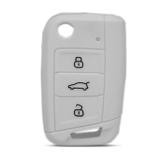 Capa de Silicone Para Chave Original Volkswagen Golf MK7 2013 a 2018 Branco Key Cover - Olimpus